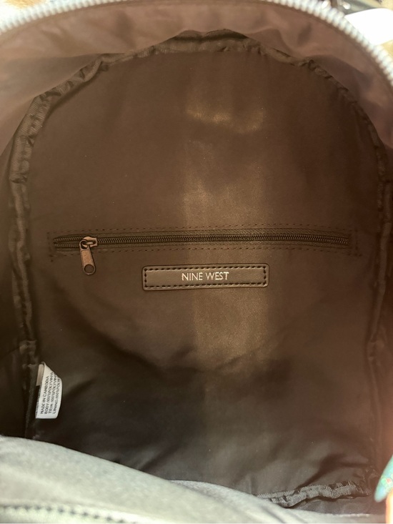 Nine West Vander Black Logo Medium Dome Ladies Adjustable Backpack Bag Purse main image 9